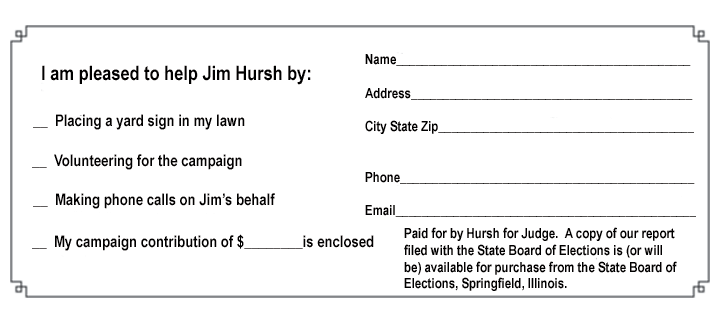 Cabdidate Jim Hursh support form